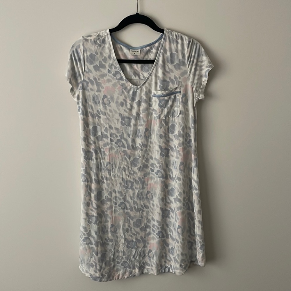 SOMA Leopard Print Nightgown, size small